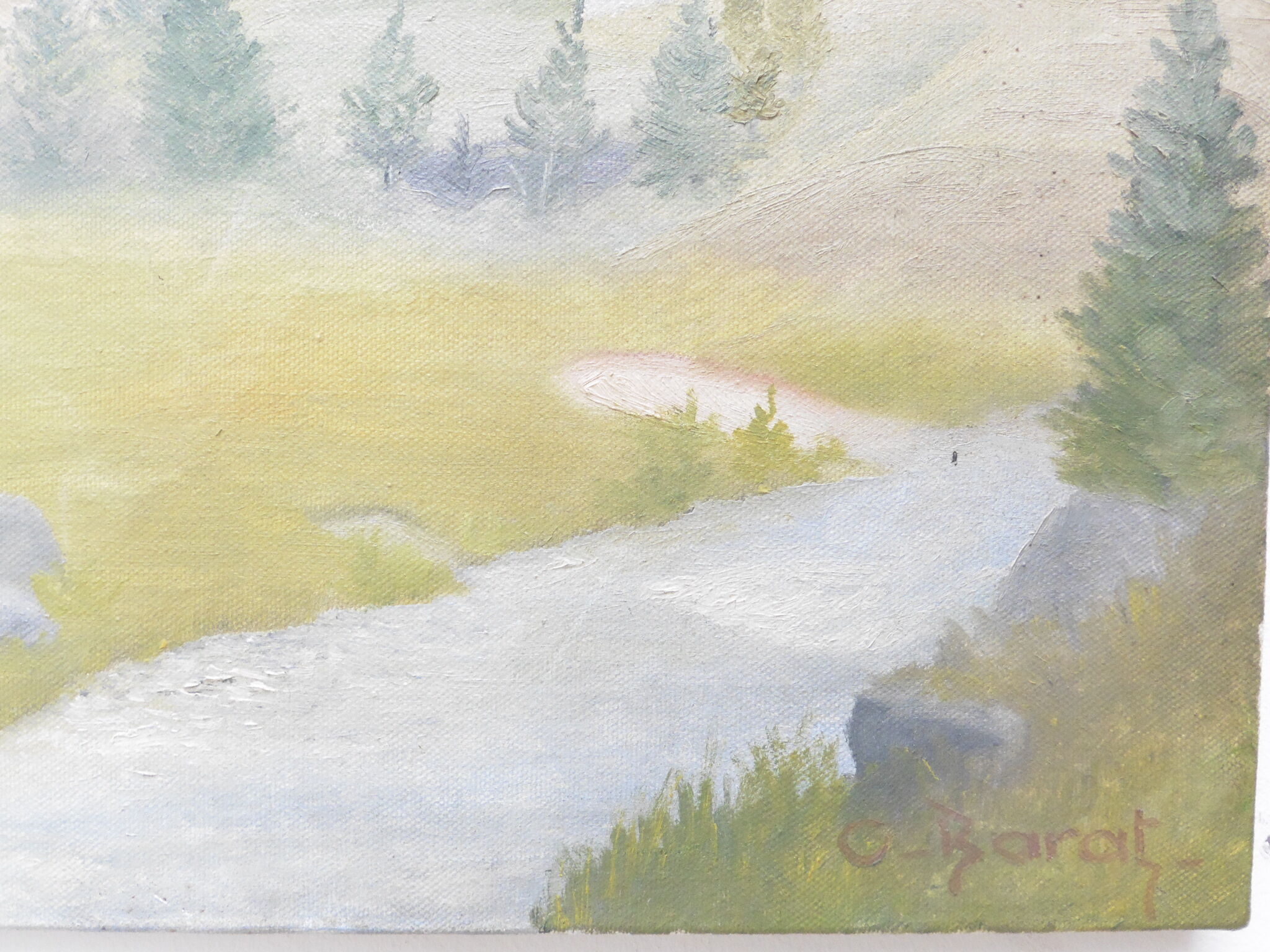 Oil on canvas "Mountain landscape"