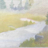 Oil on canvas "Mountain landscape"