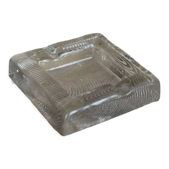 Scandinavian glass ashtray Pukeberg, sweden 1970