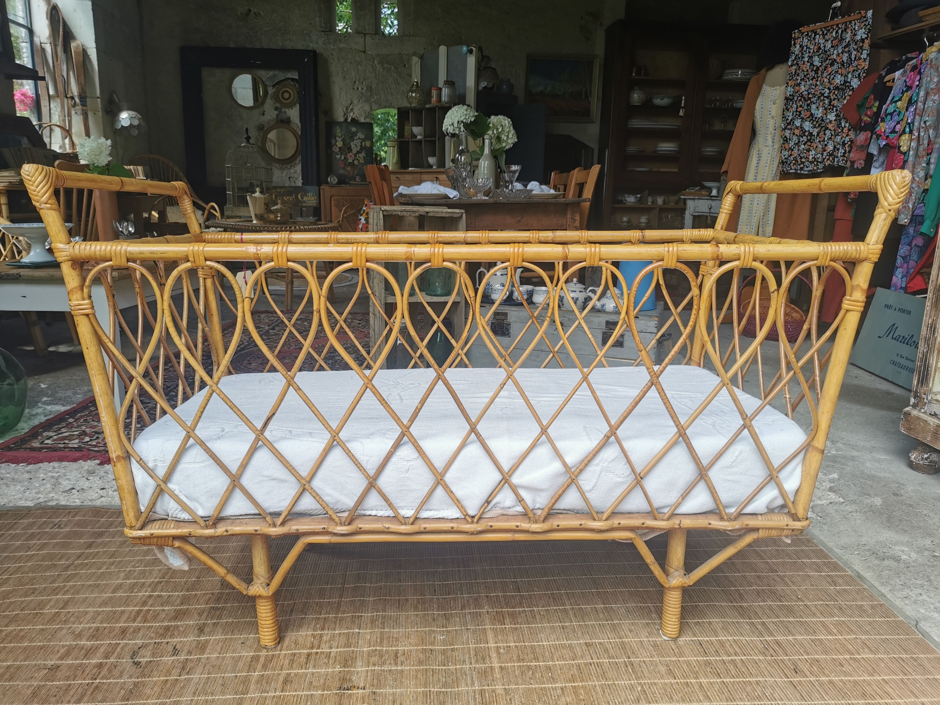 Rattan child bed