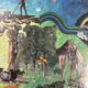 Very large surrealist collage framed by Alain Gaudet 1979