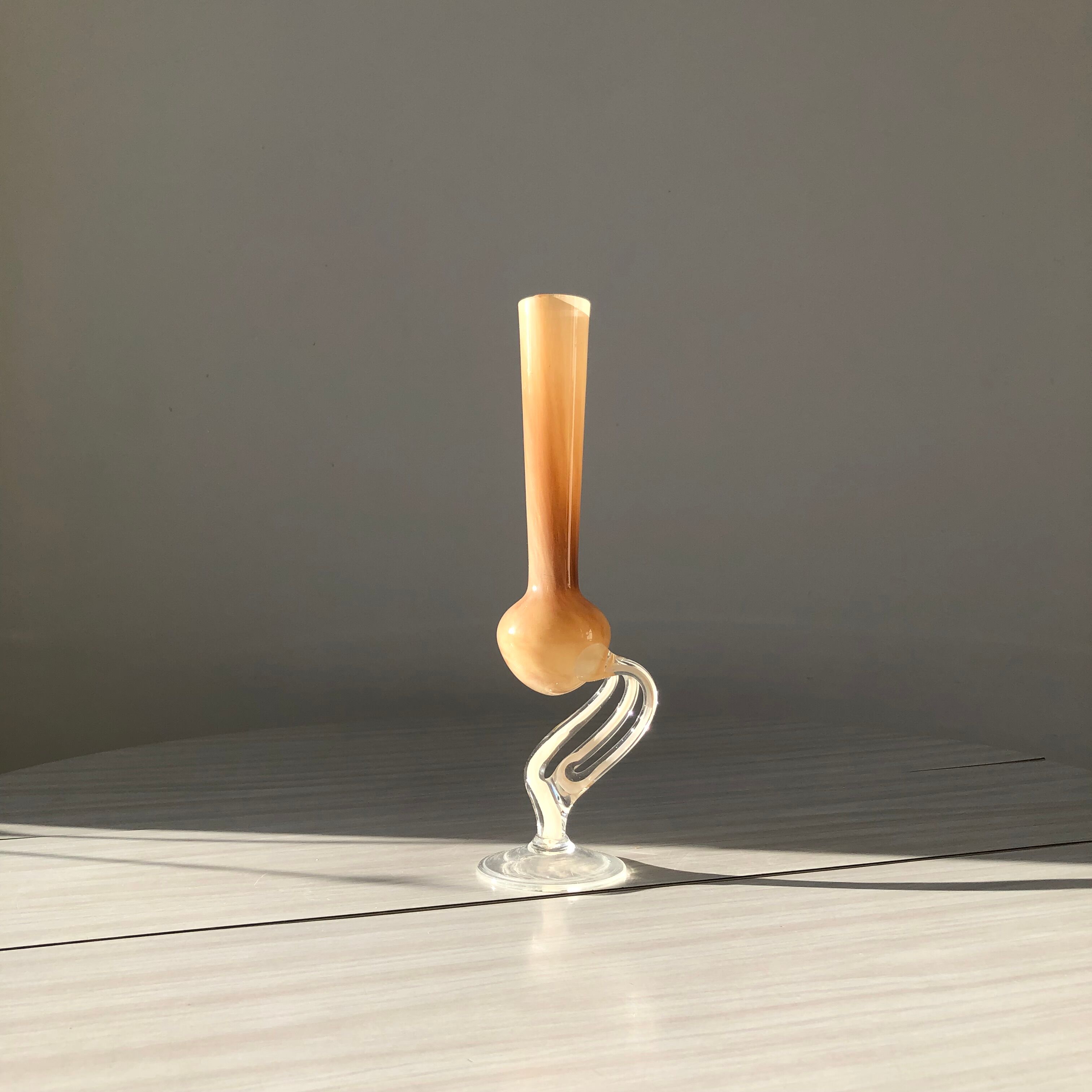 Tall jozefina krosno vase - hand-blown glass soliflore - made in poland