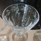 4 thick glass stemmed glasses