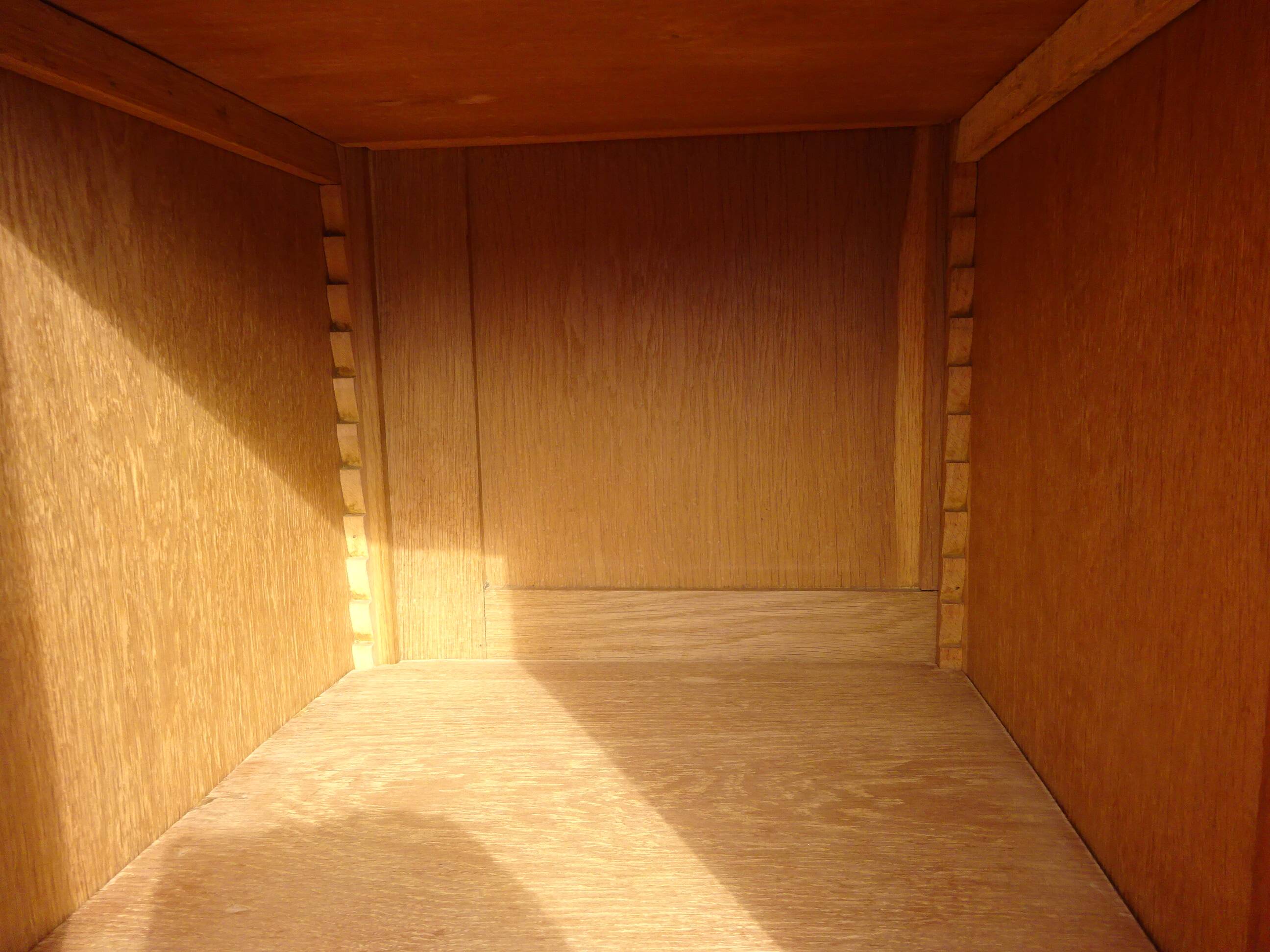 Old three-door wardrobe