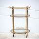 Brass service 3 floors, trolley with wheels