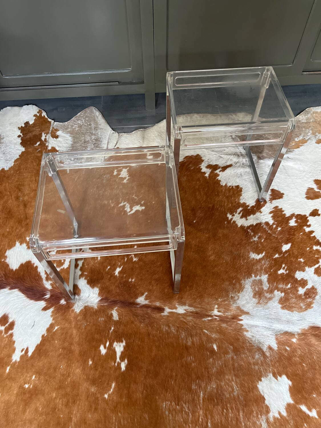 2 side tables by Marc Berthier