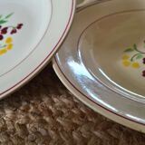 7 hollow earthenware plates from Salins