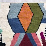 Handmade Berber rug, natural wool, 2.5x1.5 m