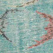 Teal Green Turkish Vintage Rug, Persian Style Living Room Carpet, 222x321Cm