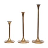 Villeroy & Boch Brass Candle Sticks Germany 1980s Set of 3