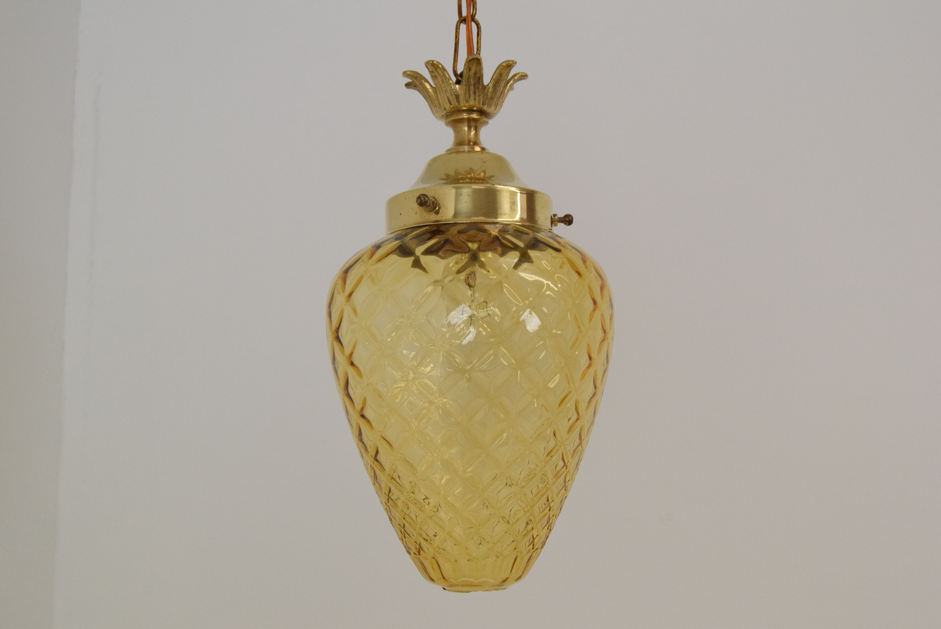 Art deco Glass Pendant,1930's.