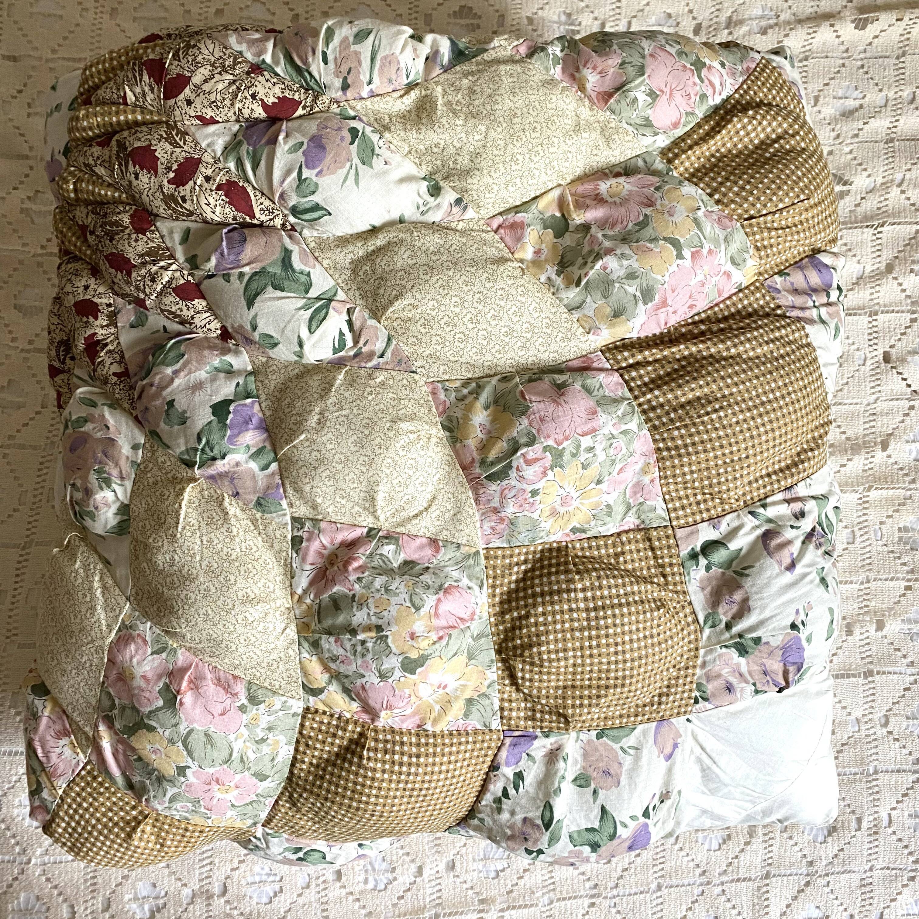 Quilted patchwork bed cover