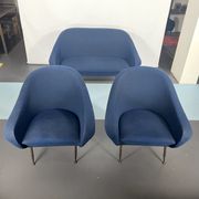 Mid-century modern loveseat and armchairs 50s