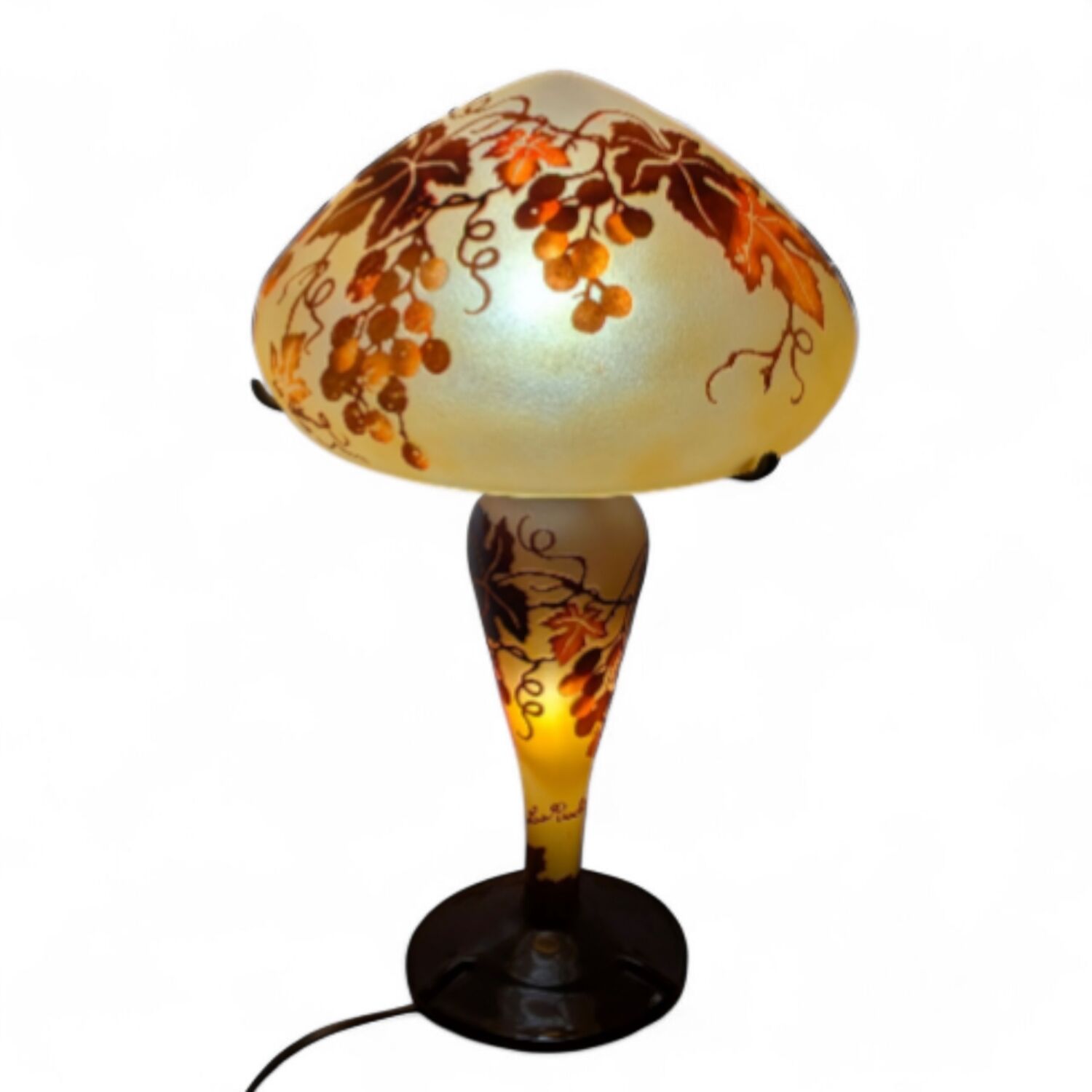 Lampe La Rochère style Art Nouveau Pâte de Verre