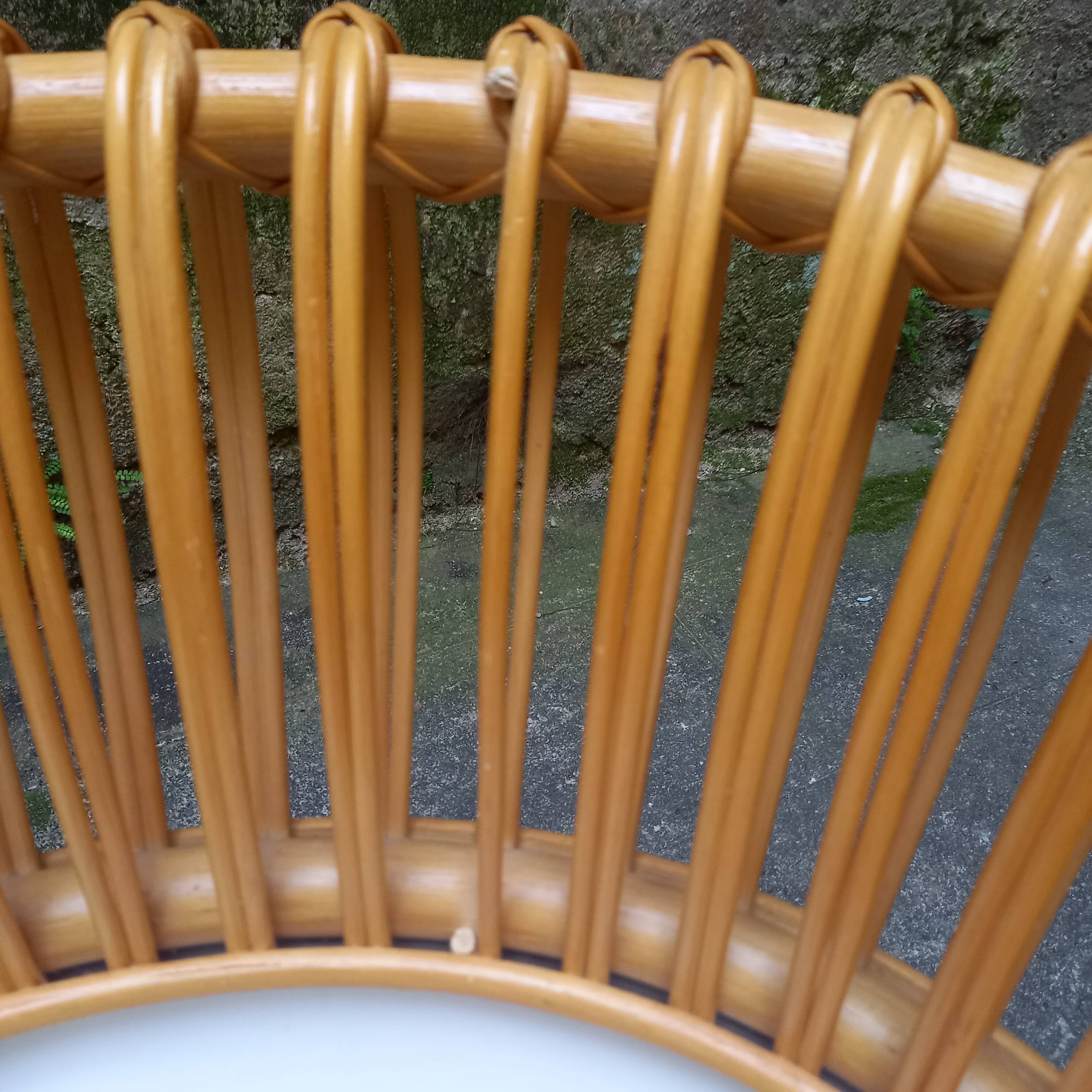 4 chairs, small armchairs, Cyborg club by Magis, designer Marcel Wanders, polycarbonate and wicker