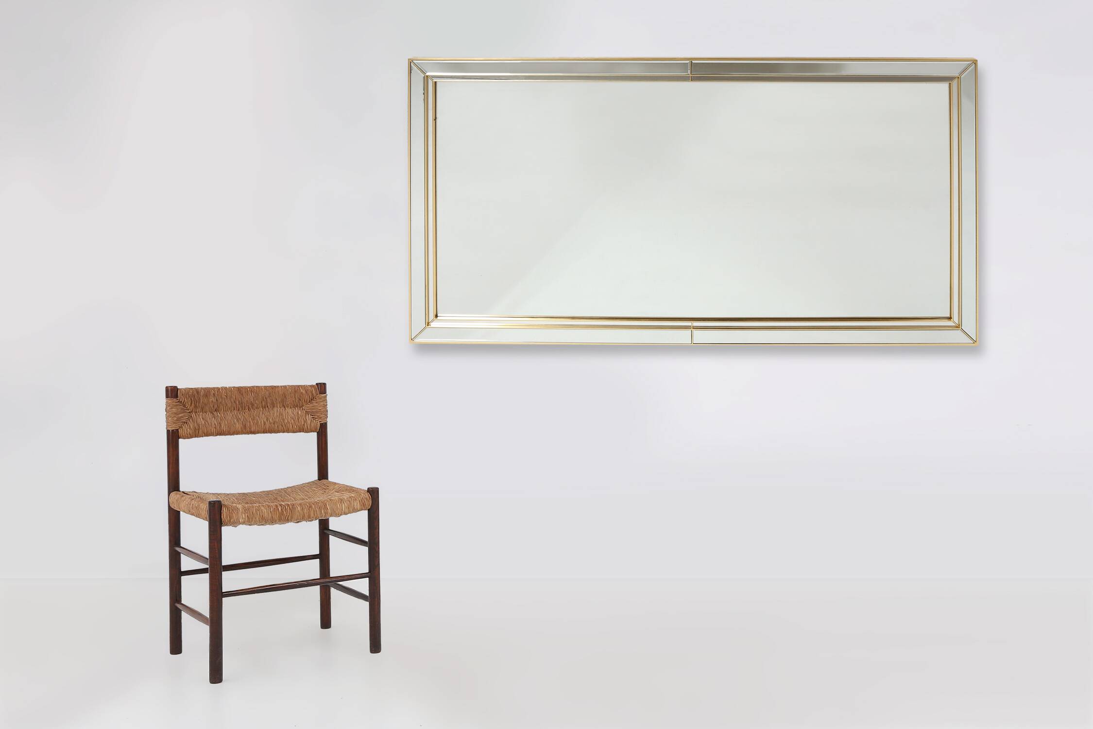 Large Hollywood Regency style Deknudt mirror, Belgium ca. 1980
