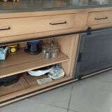 Industrial style oak sideboard