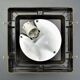 Large vintage ceiling light in textured glass and black Bakelite - 1950s