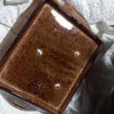 Plat imitation tressage en Barbotine