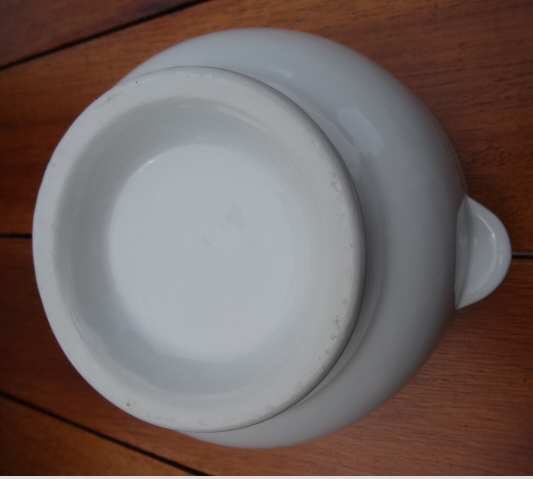 Lot of 8 ears to fire white porcelain bowls