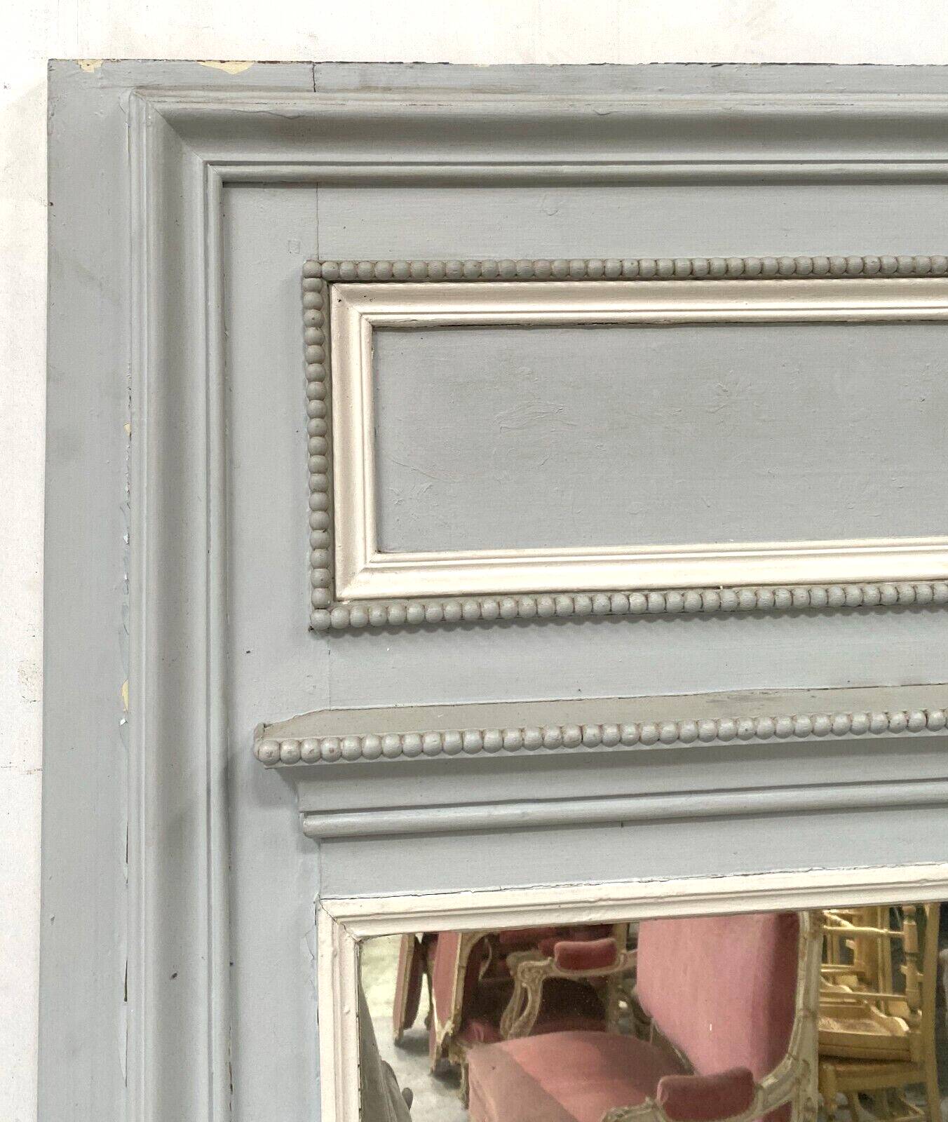 Louis XVI style trumeau in wood and patinated stucco 20th century