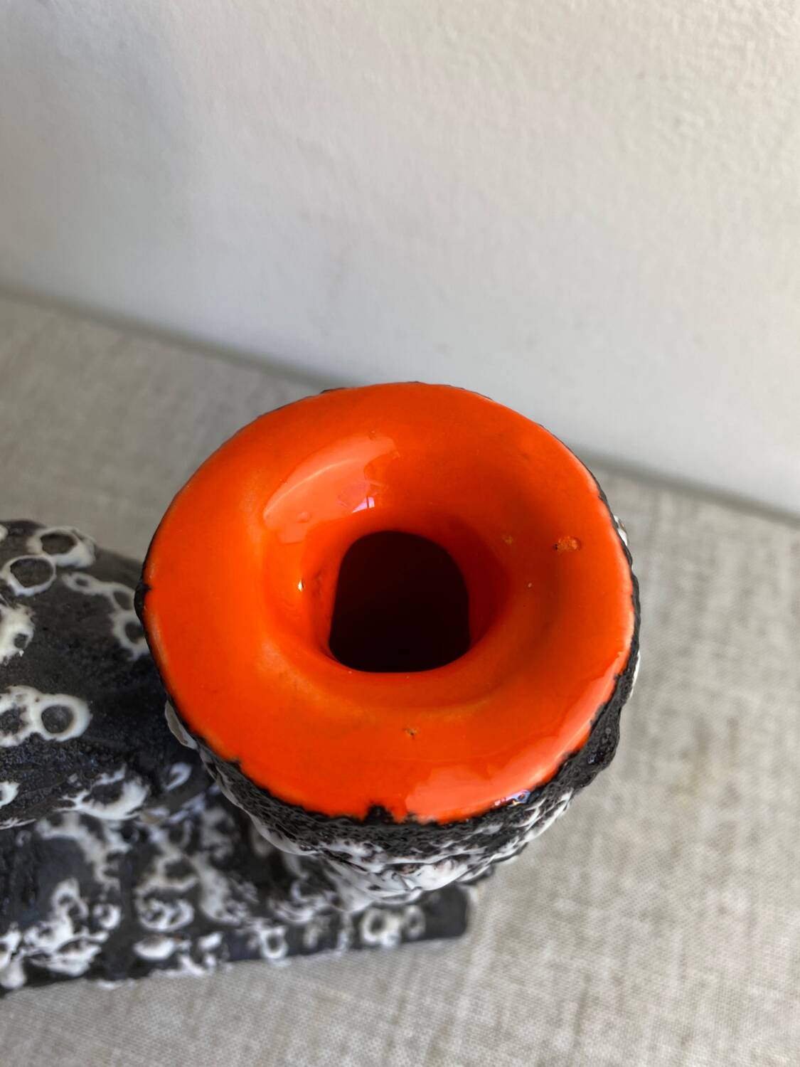 Vallauris fat lava ceramic candle holder