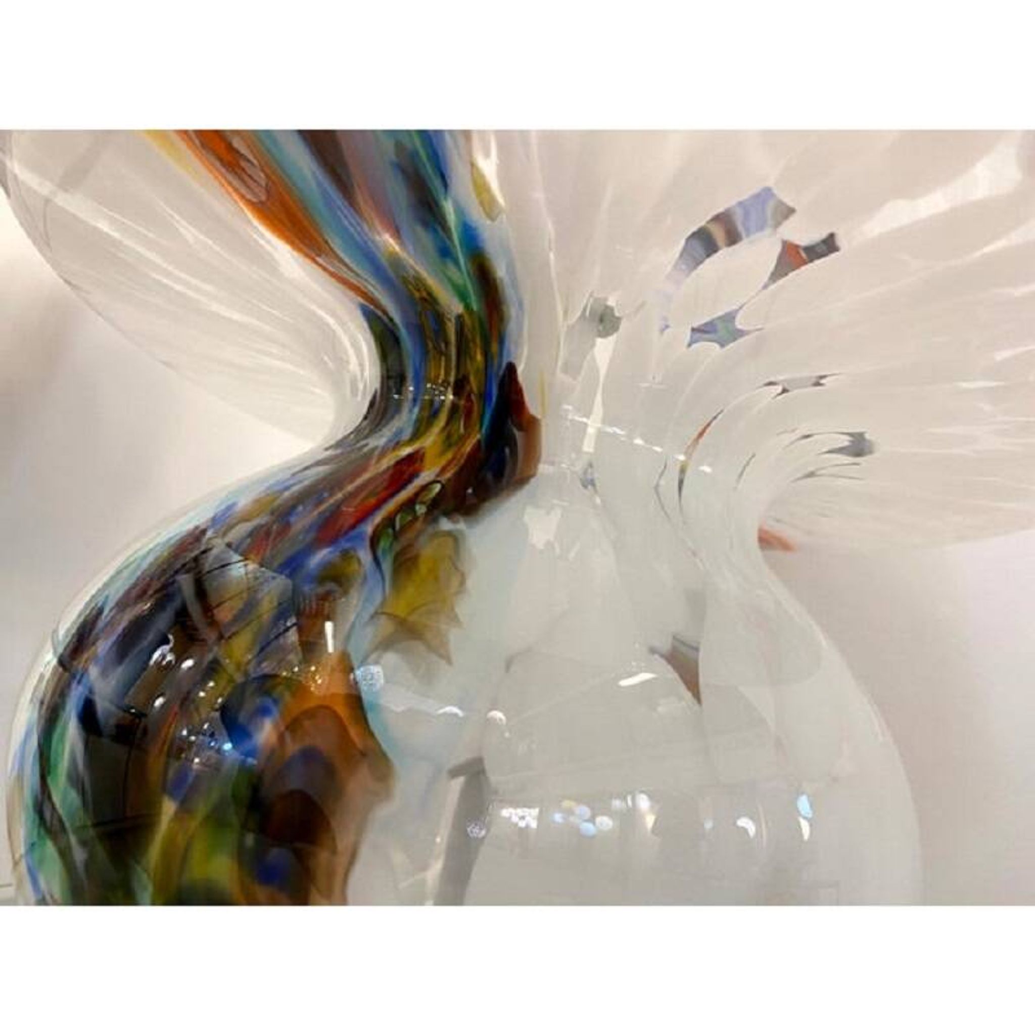 Contemporary Murano Glass Style Venetian Multicolored Millefiori Murrine Table Lamp