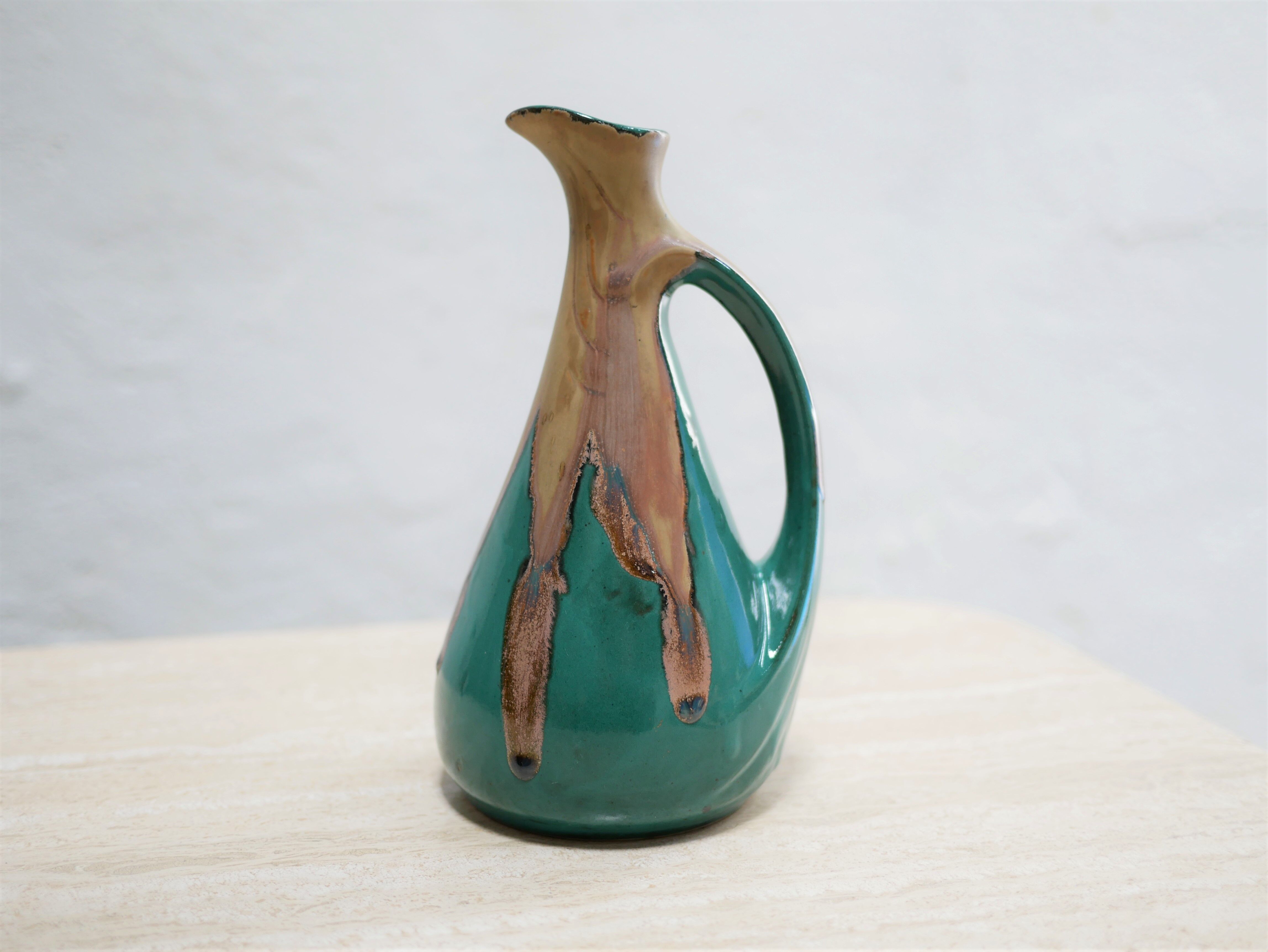 Vintage ceramic liquor decanter by the Denbac manufacture