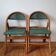 Paire de chaises de bistrot pliantes en rotin