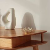 Solid oak tripod console table – vintage & restored