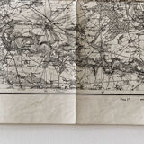Old map of the surroundings of Paris