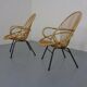 Set of Dutch Mid-Century Bamboo Chairs by Rohé Noordwolde, 1950s