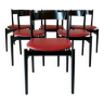 Italian Modern Dining Chairs Set of Six, Gianfranco Frattini for Cassina, Italy 1960 's