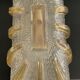 Vintage wall lamp in iridescent molded glass 70s