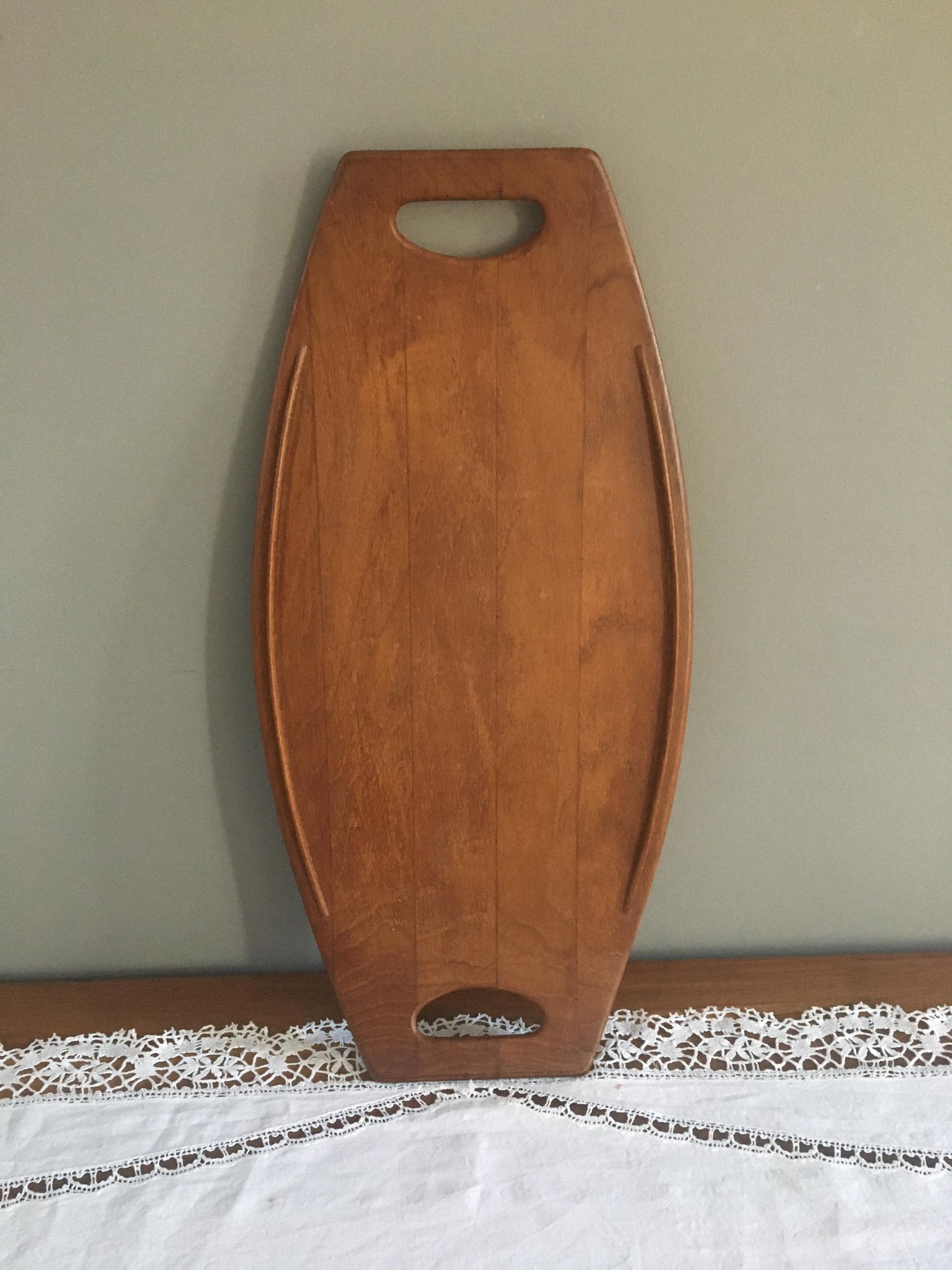 Solid teak serving tray by Jens Harald Quistgaard