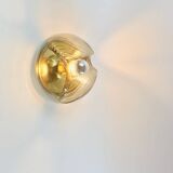 Space Age 'Wave' Glass Ceiling Light by Koch & Lowy for Peill & Putzler, Germany, 1960s