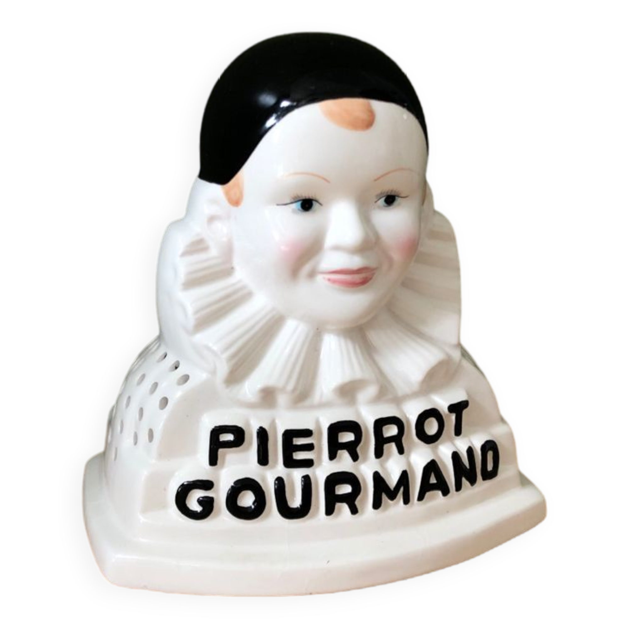 Vintage Pierrot gourmand double-sided lollipop display