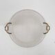 White metal perforated serving plate, attrb. to Matthieu Mategot, 1960's
