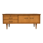 Small vintage sideboard from the 50s/60s in light wood – tapered legs