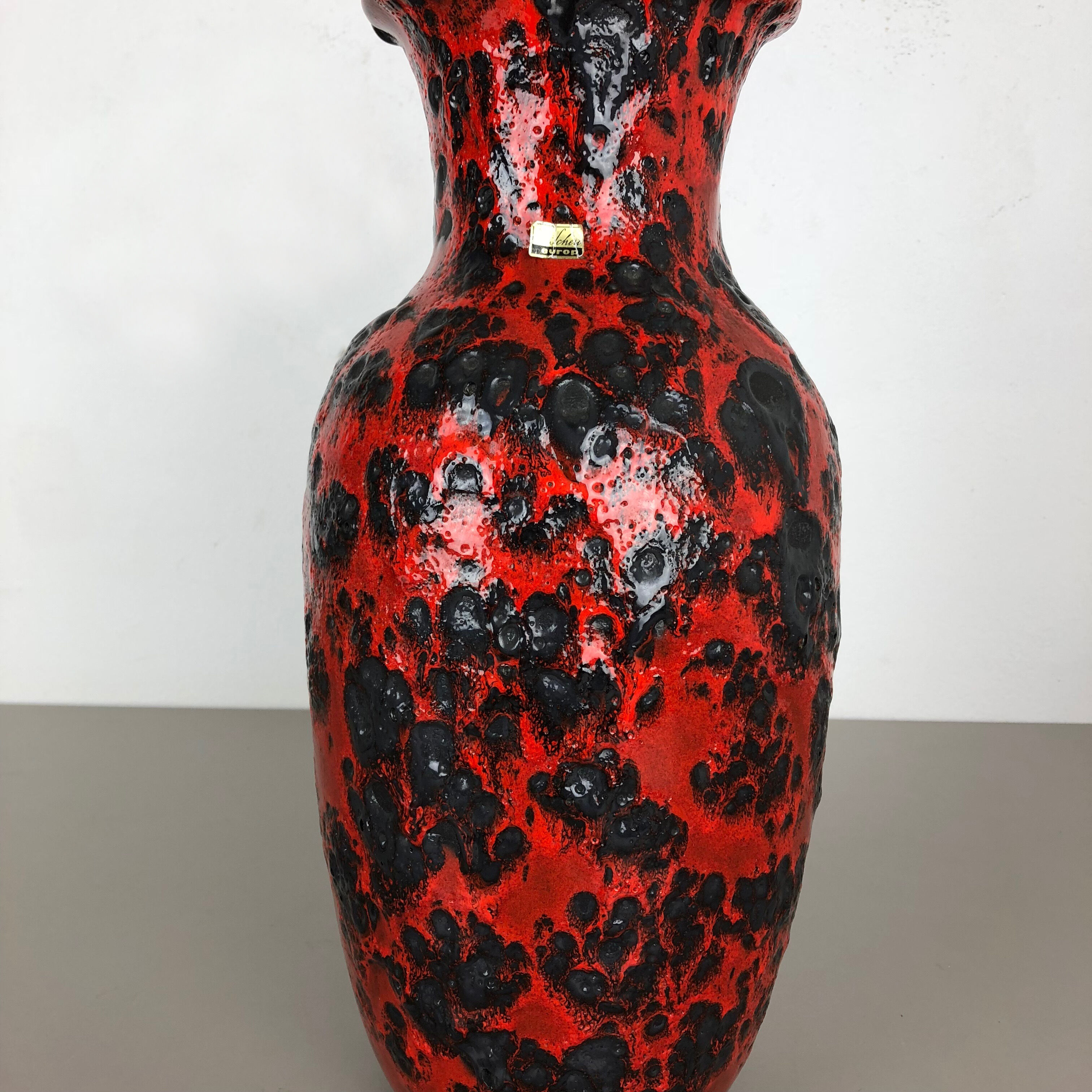 Large Pottery super color Fat Lava Multi-Color 239-41 Vase Scheurich WGP, 1970s