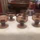 6 Biot blown glass cups