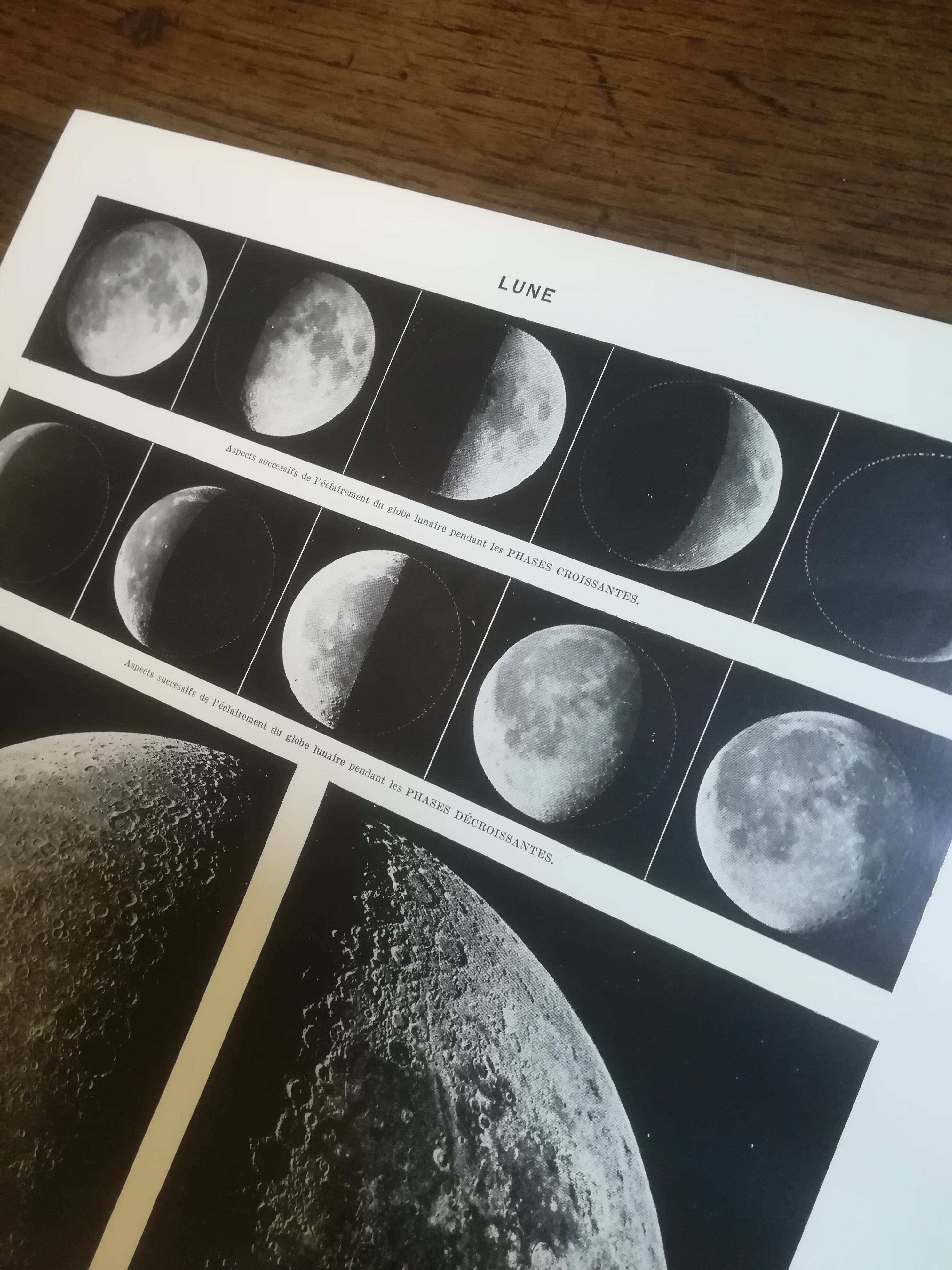 Lithograph of the moon from 1928