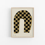 Framed abstract giclee art print 50x70cm
