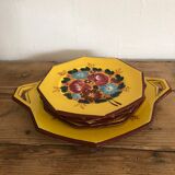 5 assiettes Longwy et un plat