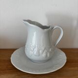 5 cups, 4 saucers and a creamer in Philippe Deshoulières porcelain