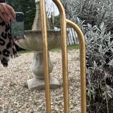 Art Deco style mirror in patinated gold iron 85 x 60 cm