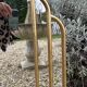 Art Deco style mirror in patinated gold iron 85 x 60 cm