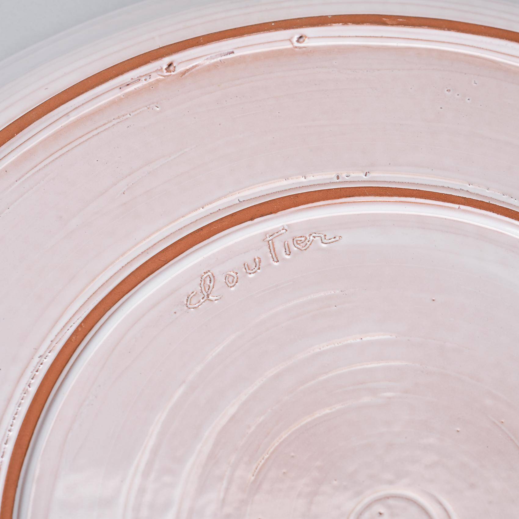 Large ceramic dish by Robert and Jean Cloutier, circa 1960