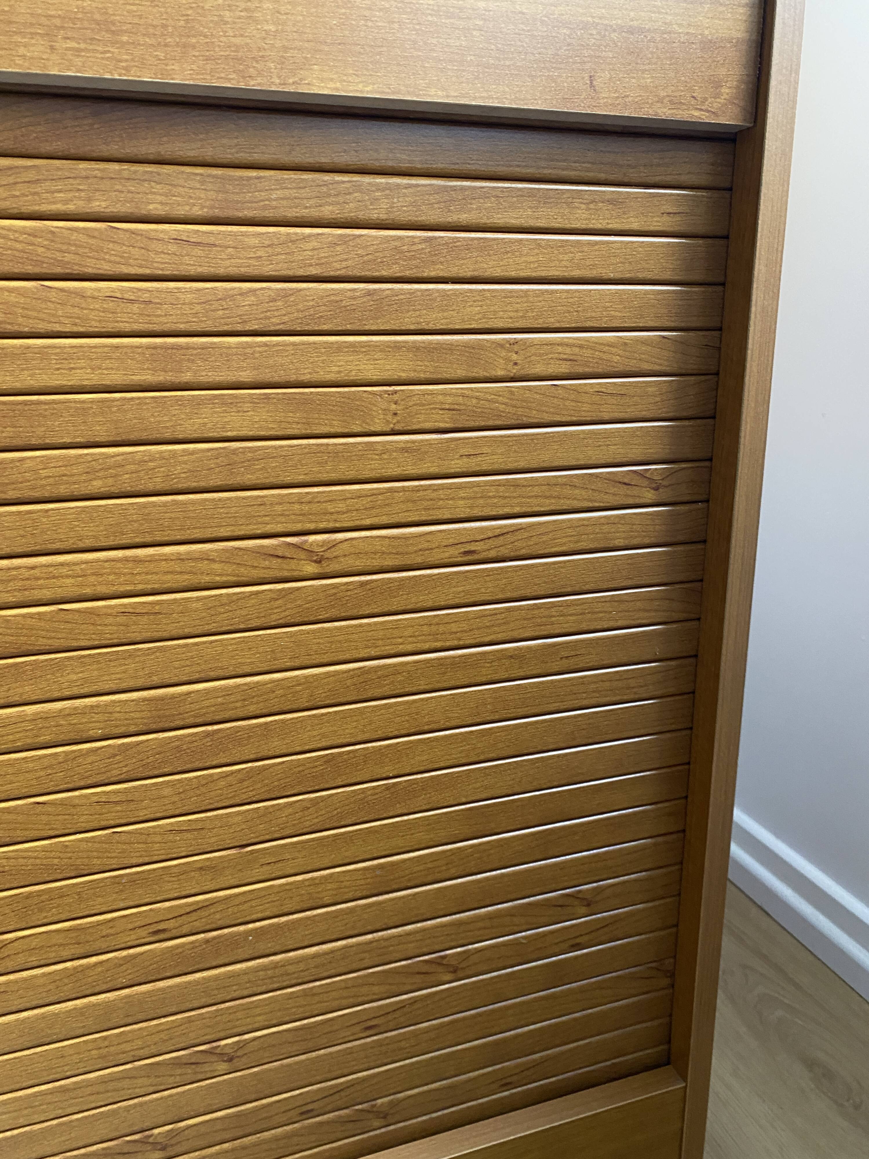 Low storage unit, 70s/80s three height-adjustable shelves