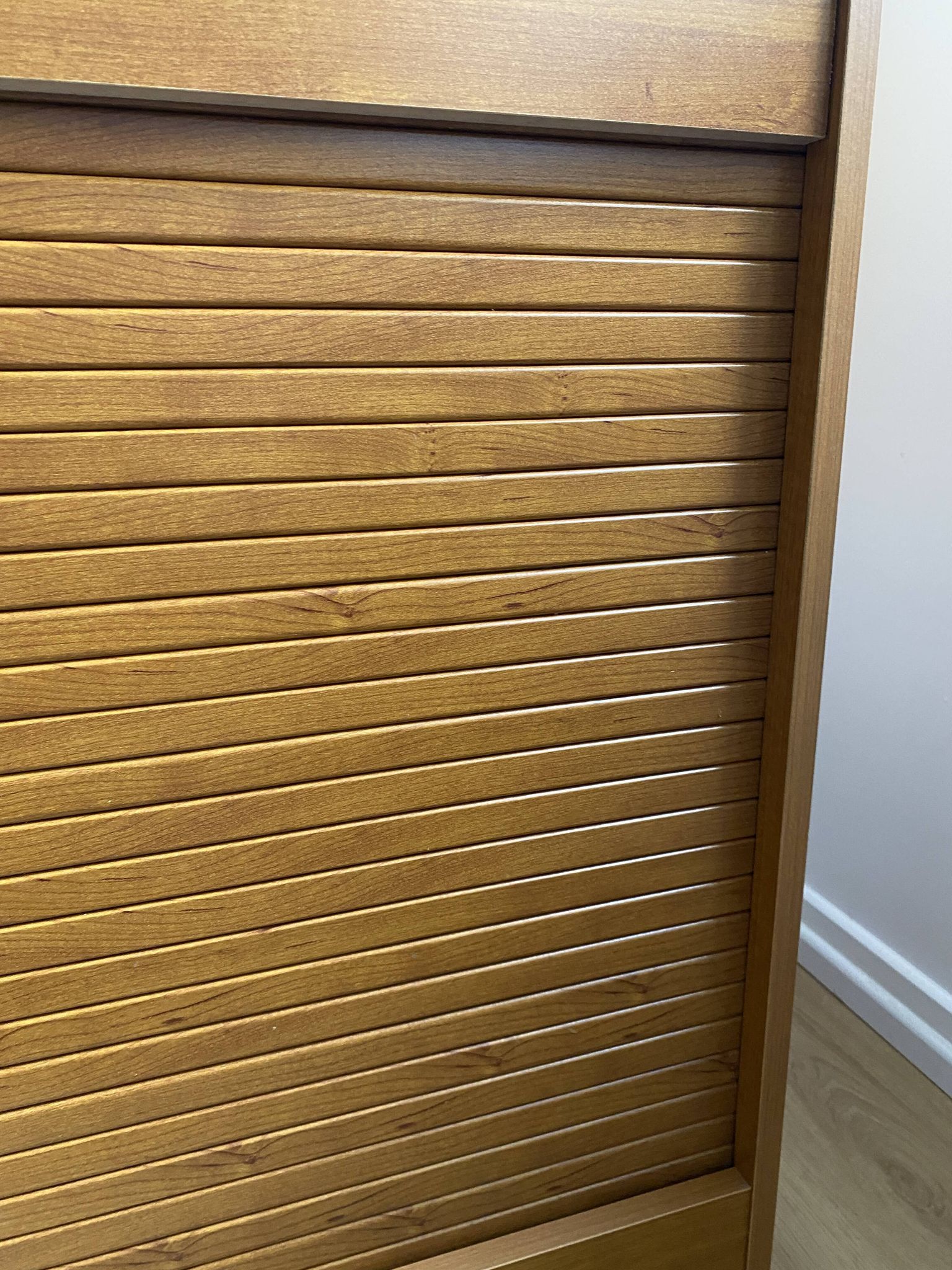 Low storage unit, 70s/80s three height-adjustable shelves